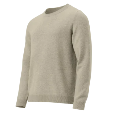 Stay cozy and stylish with this ultra-soft Beige knit crew-neck sweater from Woaki