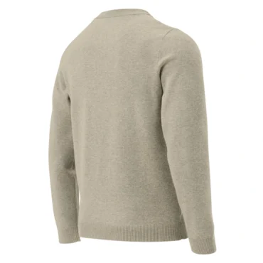 Stay cozy and stylish with this ultra-soft Beige knit crew-neck sweater from Woaki